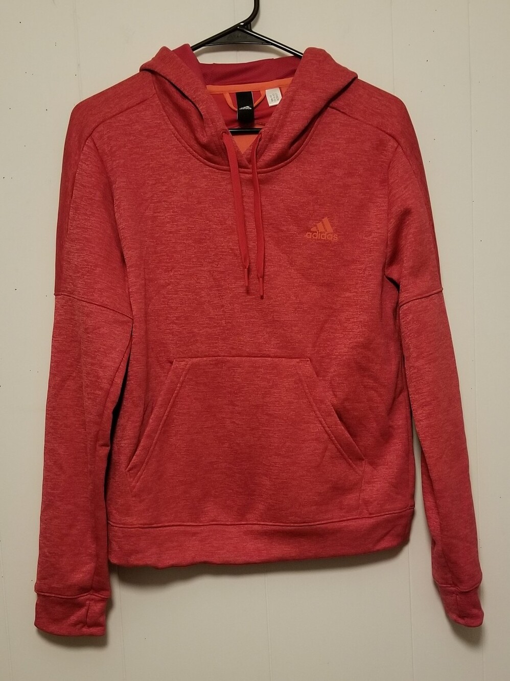 Adidas Women's Pink Hoodie Pullover DriFit Type Climawarm Sweatshirt Size S